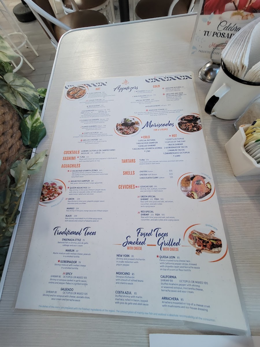 Lion Fish - La Terraza Menu - Image 1